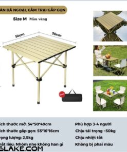 Bàn dã ngoại camping ngoài trời gọn nhẹ dễ lắp đặt